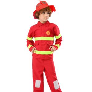 Costume de Cosplay pour Garçon, Ensemble 3 Pièces <span class=keywords><strong>Rouge</strong></span> à Manches Courtes en Polyester avec Chapeau et Pantalon, Idéal pour Halloween, Jeu de Rôle, Exercice de Secours, Style Américain - Product Image 6