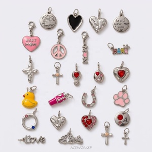 จี้สแตนเลสสตีลสีเงินสำหรับเด็ก Mama Love Keepsakes  จี้รูปทรงทันสมัยเคลือบ PVD  จี้รูปแม่รักครอบครัว  จี้รูปความเชื่อ  ขายส่ง - Product Image 2