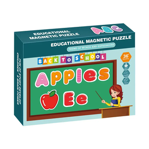 Juguetes Educativos para Niños con Temática de Palabras y Expresiones, Rompecabezas Magnéticos de Letras DIY - Product Image 1