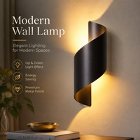 Applique murale LED en alliage d'aluminium étanche avec température de couleur 3000-6000K pour chambre, salon, couloir, hôtel, usage extérieur