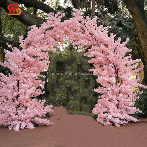 Arco Decorativo para Eventos al Aire Libre, de 7, 8 y 9 Pies de Altura, con Flores de Cerezo Rosadas para Bodas - Product Image 1