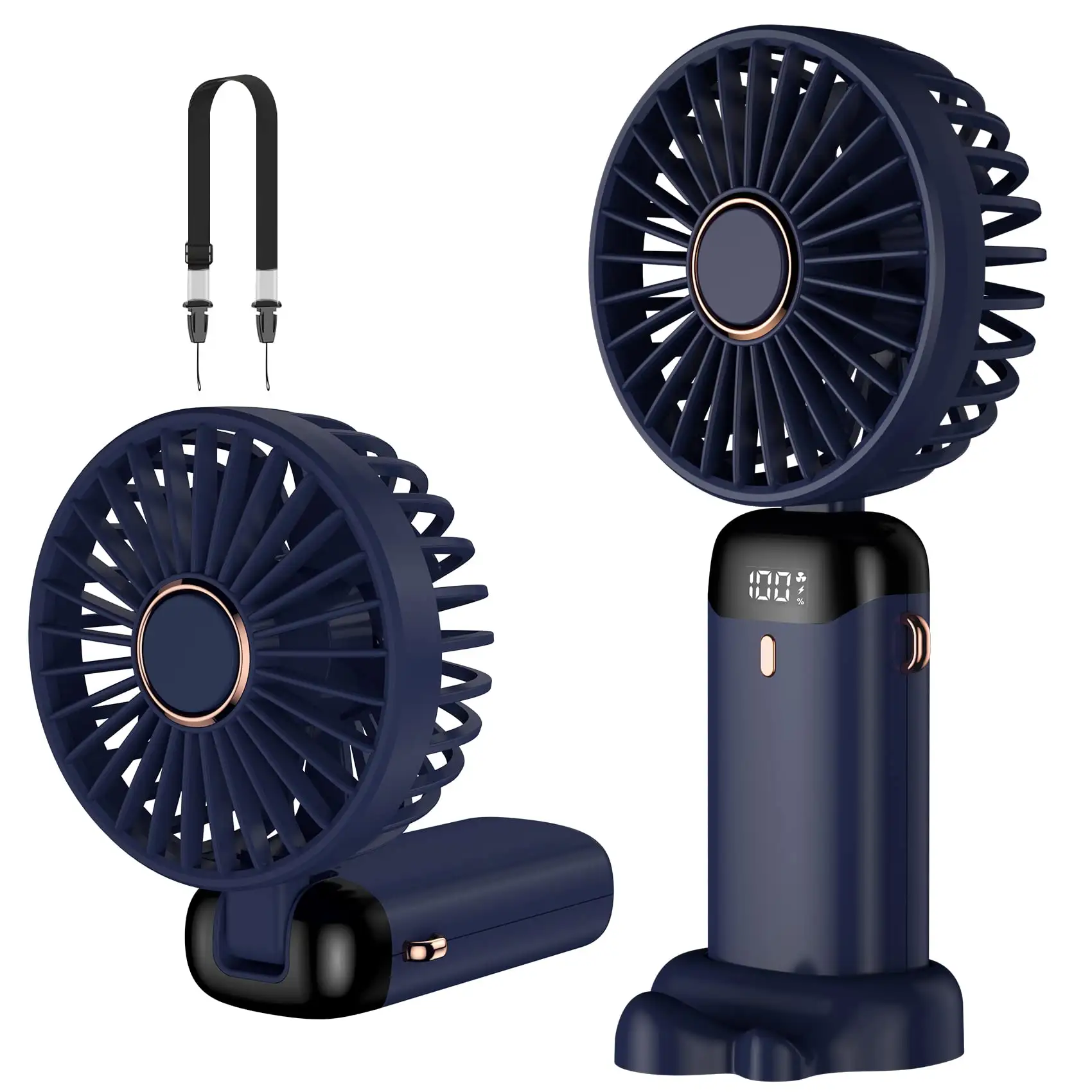 HOULI 2000mah mini portable usb small fans rechargeable standing handheld ventilador ventilateur fan ventilador portatil