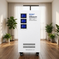 Offre Spéciale – Stabilisateur de tension 50 kW 50 kVA 380 V Servo Triphasé avec régulateur de tension à bobine en cuivre LED AVR 50/60 Hz CA
