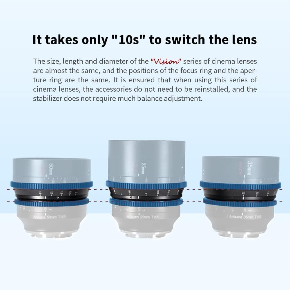 7artisans 25mm/35mm/50mm T1.05ラージアパーチャーシネレンズ広角