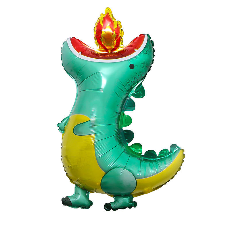 Fire Breathing Dragon Birthday Balloon Bouquet - 6th Birthday Party Decorations With Helium