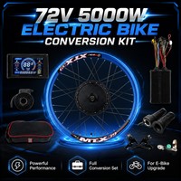 Kit de Conversión de Bicicleta Eléctrica de Alta Potencia 72V 5000W, Motor de Buje MTX39, Pantalla LCD S866, Controlador de Aceleración KT, Juego Completo, Directo de Fábrica