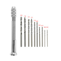 Outil manuel Mini perforateur Perforateur manuel Tournevis à quatre têtes Outil de perçage pour modèle en noyer Perceuse à main