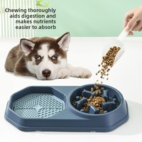Bols anti-éclaboussures et anti-étouffement à alimentation lente pour chats et chiens – Fournitures exclusives en plastique pour animaux de compagnie