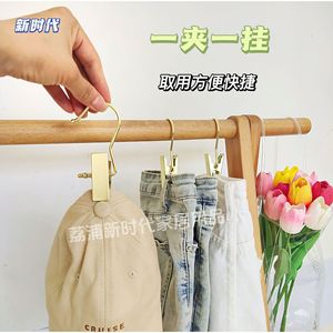 Multifunctional Stainless Steel Metal <b>Clips</b> For Clothing Hats Socks Strong Residue Free Storage <b>Hook</b> Type Organizer - Product Image 1