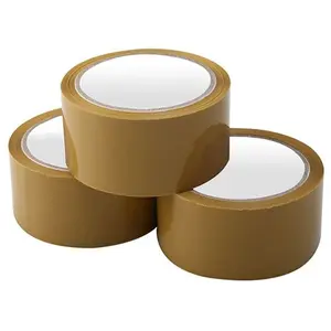 フルカラープリントカスタム防水エクスプレスシーリングジャンボテープボップロール接着剤色透明ロゴブラウン包装テープ