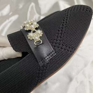 Mocassins légers en maille pour femme, chaussures plates en tissu, mocassins pour femme à bout carré, personnalisation du logo - Product Image 3