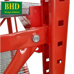 Estante de paleta de lágrima extra estándar, resistente, de 5 capas haz vertical, acabado de recubrimiento en polvo, almacenamiento de seguridad más alta, colores de acero - Product Image 1