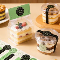 Étiquettes personnalisées imprimées pour emballages cadeaux de pâtisserie, pour boîtes à gâteaux