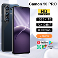 Teléfono Inteligente Camon 50 PRO 5G LTE 2026, Pantalla AMOLED HD de 7.3 Pulgadas, Batería de 8000 mAh, 16 GB + 1 TB, Octa Core, Android 14, Desbloqueado Globalmente, Doble SIM