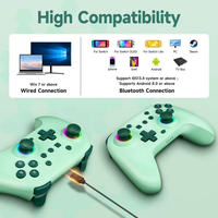 Manette de jeu sans fil pour Nintendo Switch Pro Controller avec joystick LED pour Switch/PC/Android, accepte OEM/ODM