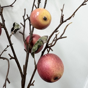 M571 árbol de manzana rojo decorativo artificial para Navidad para boda hogar Hotel restaurante decoración otoño diseño de seda - Product Image 5