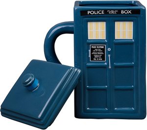 Tardis Tasse Officielle Carré En Forme De Tasse À Café En Céramique Avec Couvercle Tient 17 Onces de Votre Café, Thé Ou Autre Boisson - Product Image 2