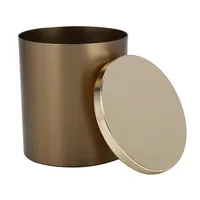 Emballages personnalisés de luxe vides pour bougies en cire de soja d'aromathérapie, durables et recyclables, en aluminium, avec couvercles en acier, 8oz, 10oz, 12oz, 20oz