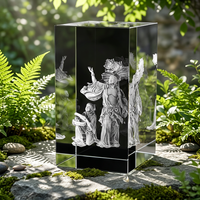 Cubo di Cristallo K9 Lucido HDW all'Ingrosso, Cornice Fotografica in Cristallo Personalizzata con Incisione Laser 3D per Souvenir