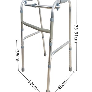 Walking Aid Height Adjustable Aluminum Alloy <b>Walker</b> Anti-Slip Durable Lightweight For Elderly And <b>Disabled</b> - Product Image 1
