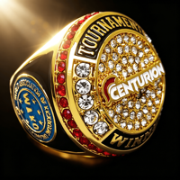 Nieuwe aanwinsten op maat gemaakte professionele promotionele groothandel mannen cadeau ambachtelijke UV-print legering kampioenschap ring