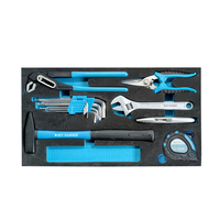 Ensemble d'outils à main en chrome vanadium de 116 pièces, coffre à outils à 3 tiroirs pour la réparation automobile et la maison