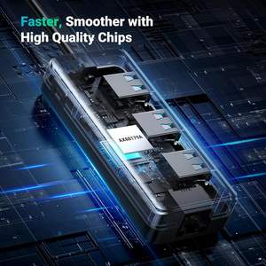 Adaptador <span class=keywords><strong>Ethernet</strong></span> UGREEN USB 3.0 Hub 10/100/1000Mbps con 3 Puertos USB 3.0 Externos para Laptop, PC, MacBook, <span class=keywords><strong>Mac</strong></span> <span class=keywords><strong>Mini</strong></span>, Surface, XPS - Product Image 6