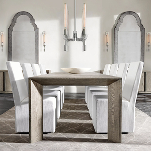 Amerikaanse Stijl Eetkamer Sets Minimalistische Houten Eettafel Moderne Zwarte 12 Zits Eettafel - Product Image 6
