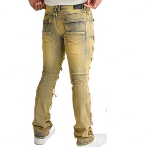กางเกงยีนส์ผู้ชายดีไซน์ใหม่ หลายแบบ พรีเมียม ยืดได้ ทรงสแตก ซักแบบ Dirt Wash - Product Image 4