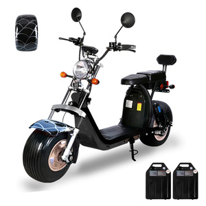 Scooter électrique rétro <span class=keywords><strong>Harley</strong></span> à double batterie, haute vitesse, 2 places, pneus larges, City <span class=keywords><strong>Coco</strong></span> E Scooter - Product Image 2