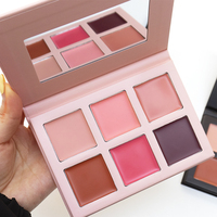 Fard à joues crémeux haute pigmentation 6 couleurs, best-seller, marque privée, maquillage végétalien