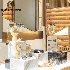 Height-Adjustable Floor Standing Eyeglass <b>Display</b> Rack Commercial Optical Store Furniture Design - Product Image 1