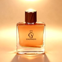 Flacon en verre pour huile essentielle, parfum, avec pompe et boîte, design élégant carré, personnalisable en gros, 30 ml, 50 ml, 100 ml