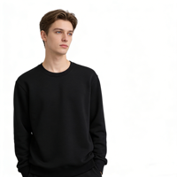 Sweat-shirt pour homme, ample et épais, en fourrure de renard argenté 420g, col rond, épaules larges, décontracté et chaud, vêtement supérieur personnalisé.