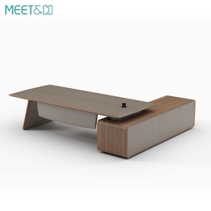 Modern Luxury Executive Office <b>Desk</b> for Director CEO Boss Manager Solid Wood Commercial Office Furniture Design - Product Image 6