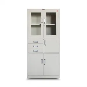 Baiwei 2 cửa Tủ hồ sơ Tủ lưu trữ kim loại với kệ có thể điều chỉnh tài liệu hai cửa và Tủ hồ sơ