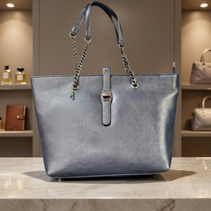 Bolso de Mano de Cuero Genuino para Mujer, Gran Capacidad, Cierre de Cremallera, Impermeable, Lujoso, Ligero, Plegable, Correa Extraíble - Product Image 2