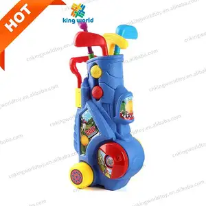 Fancy Style Park Golf Club Sport Training Plastic Mini Golf Cart Kids Push Golf Trolley Toys For Kids