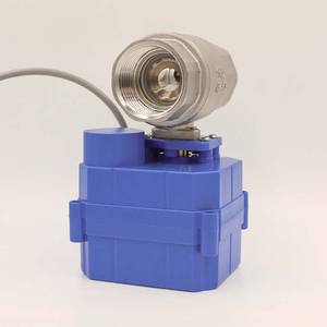 Vanne à bille électrique miniature en cuivre, couple élevé, DN25, acier inoxydable 304, actionneur pneumatique 24V/220V, bidirectionnel pour l'eau, OEM - Product Image 1