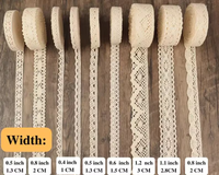 Ruban de dentelle beige à bordure crochetée, ruban de dentelle vintage assorti à œillets, rouleau de rubans de dentelle pour bricolage, artisanat de mariage, couture, emballage cadeau