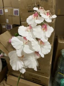 <span class=keywords><strong>Orquídea</strong></span> Artificial de Látex de Estilo Popular en Oferta, Orquídeas con 9 Cabezas y Volantes para Decoración del Hogar, Bodas, Sala de Estar, Año Nuevo - Product Image 1