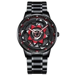 2025 SVJ 2111 nouveau cadran analogique écologique mouvement à Quartz rotatif Style sportif noir acier inoxydable montre cadeau pour hommes - Product Image 6