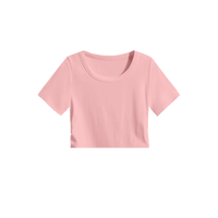 تي شيرت قصير صيفي للسيدات 220 جرام/متر مربع قميص قطن تصميم جديد ملابس الشارع طباعة مخصصة مع ملصقات مجانية متضمنة