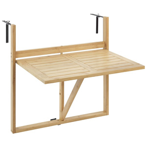 Bamboo Balcony Folding <b>Table</b> Rectangular <b>Foldable</b> <b>Outdoor</b> <b>Table</b> With Storage For Home And Garden Use - Product Image 4