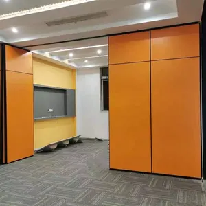 Mobile partition wall will push and pull rotary hanging screen in hotel meeting room tea room training room office