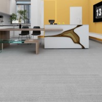 Dalles de moquette modernes en nylon jacquard à carreaux, rembourrées, lavables, antistatiques, pour usage commercial, bureaux, salles de réunion, halls d'accueil et salons, fabriquées à la machine