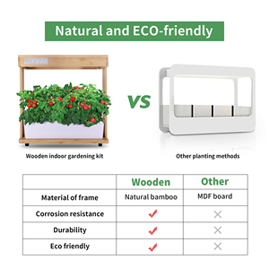 Équipement hydroponique intelligent en bambou, 40 w, système <span class=keywords><strong>de</strong></span> culture hydroponique, éclairage naturel pour jardin intelligent - Product Image 4