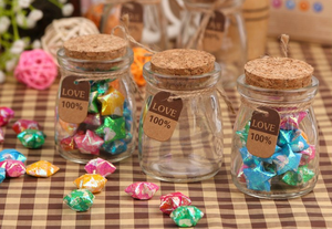 Cheap and Small Stock 100ml 150ml <b>200ml</b> 250ml 300ml Cute Glass Pudding Yogurt Jar With Cork Lid - Product Image 6