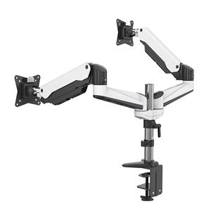 <span class=keywords><strong>Supporto</strong></span> da Scrivania per Doppio Monitor con Attacco a V, Braccio in Alluminio Completamente Articolato per Schermi LCD fino a 32 Pollici, Disponibile - Product Image 5