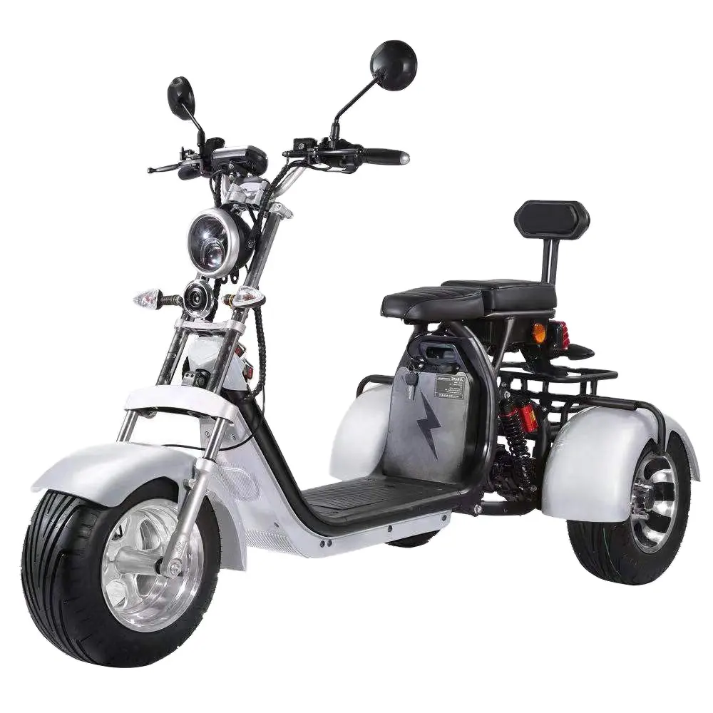 Nuovo EEC COC citycoco 2000W europa stock scooter elettrico con grasso pneumatico per bicicletta 3 ruote 60V 40ah batteria E scooter